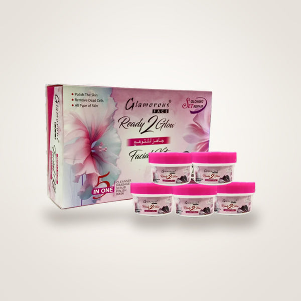 Glamorous Face 5 in 1 Ready 2 Glow Facial Kit 500gm