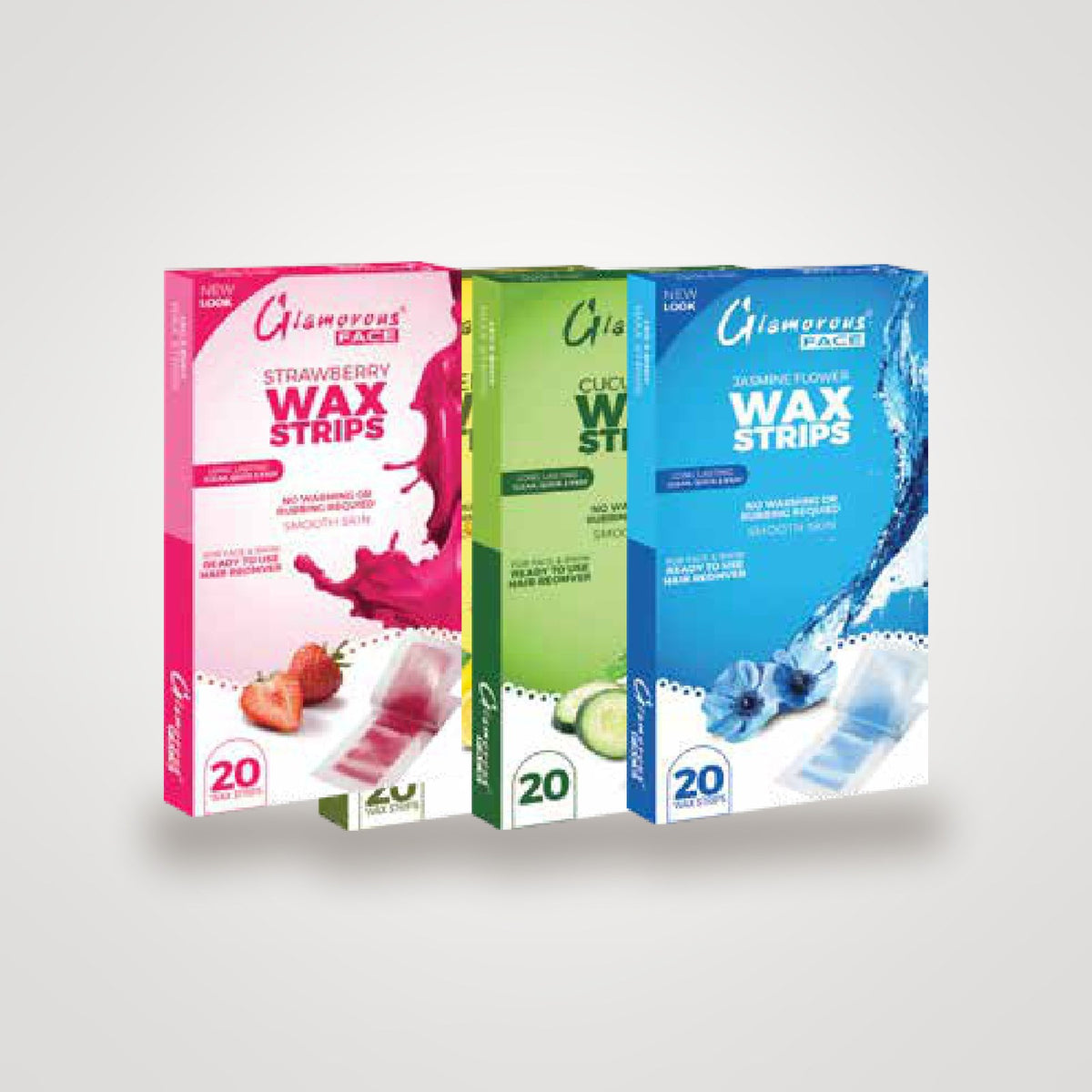 Glamorous Face Body Wax Strips (4 Flavours)